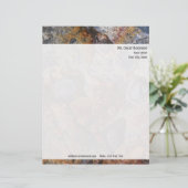 En-tête De Lettre Customisable Structure personnalisée de roche avec l'adresse de (Debout devant)