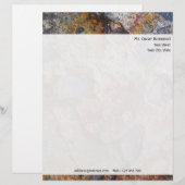 En-tête De Lettre Customisable Structure personnalisée de roche avec l'adresse de (Devant / Derrière)