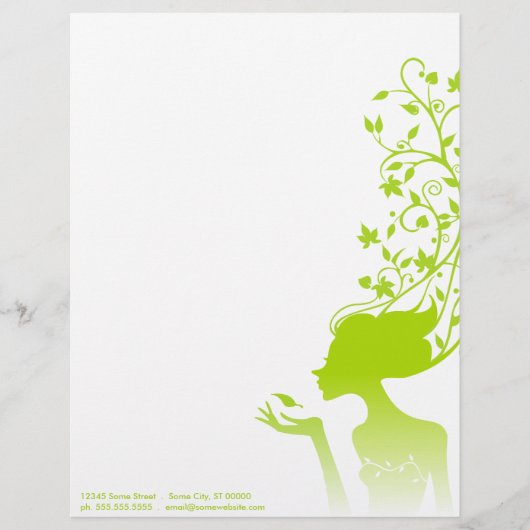 En-tête De Lettre Customisable sucre vert (Devant)