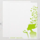 En-tête De Lettre Customisable sucre vert (Devant / Derrière)