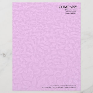 En-tête De Lettre Customisable Texture feuillue sous-développée - rose