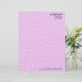 En-tête De Lettre Customisable Texture feuillue sous-développée - rose (Debout devant)