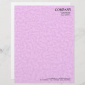 En-tête De Lettre Customisable Texture feuillue sous-développée - rose (Devant / Derrière)