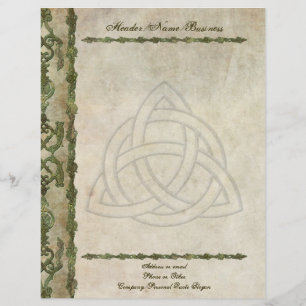 En-tête De Lettre Customisable Triquetra naturel