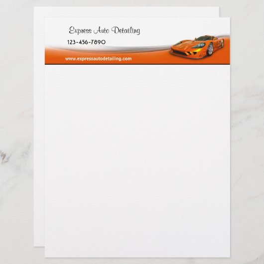 En-tête De Lettre Customisée Auto hautes performances (Devant / Derrière)