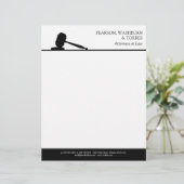 En-tête De Lettre Customisée Avocats de Gavel Noir & Blanc (Debout devant)