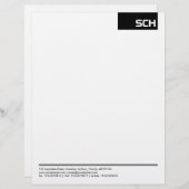 En-tête De Lettre Customisée Balise supérieure - Noir (Devant / Derrière)