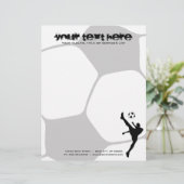 En-tête De Lettre Customisée ballon de football (Debout devant)