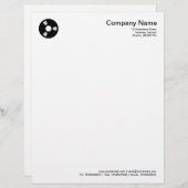 En-tête De Lettre Customisée Bande - Noir (Devant / Derrière)
