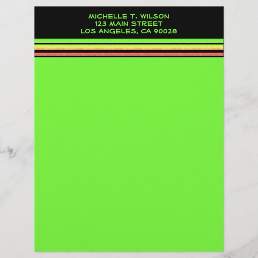 En-tête De Lettre Customisée bandes arc-en-ciel (Devant)