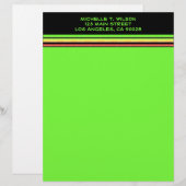 En-tête De Lettre Customisée bandes arc-en-ciel (Devant / Derrière)