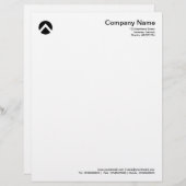 En-tête De Lettre Customisée Chevron cerclé - Noir (Devant / Derrière)