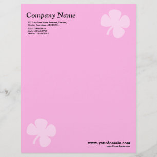 En-tête De Lettre Customisée Clover - rose