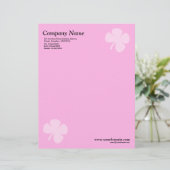 En-tête De Lettre Customisée Clover - rose (Debout devant)