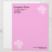 En-tête De Lettre Customisée Clover - rose (Devant / Derrière)