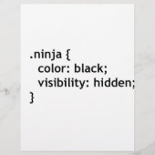 En-tête De Lettre Customisée code ninja, script (Devant)