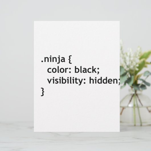 En-tête De Lettre Customisée code ninja, script (Debout devant)