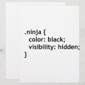 En-tête De Lettre Customisée code ninja, script (Devant / Derrière)