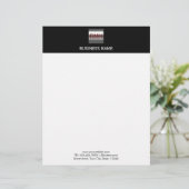 En-tête De Lettre Customisée Construction Monogramme Acier Logo métallique Mode (Debout devant)