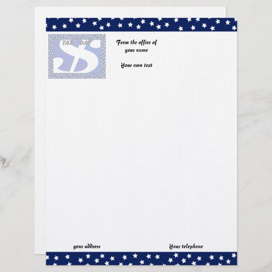 En-tête De Lettre Customisée Dollar- (Devant / Derrière)