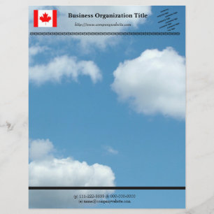 En-tête De Lettre Customisée Drapeau et logo commerce international