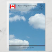 En-tête De Lettre Customisée Drapeau et logo commerce international (Devant / Derrière)