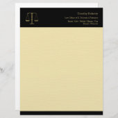 En-tête De Lettre Customisée Échelles de CABINET JURIDIQUE de justice (Devant / Derrière)