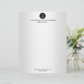 En-tête De Lettre Customisée Échelles de justice | Bureau du droit (Debout devant)