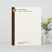 En-tête De Lettre Customisée Élégantes échelles de justice| BUREAU DU DROIT (Debout devant)