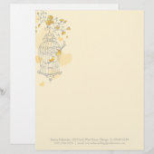 En-tête De Lettre Customisée En-tête de cage jaune bleu gris (Devant / Derrière)