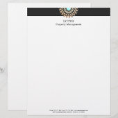 En-tête De Lettre Customisée En-tête Lotus (Devant / Derrière)