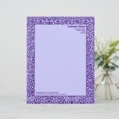 En-tête De Lettre Customisée ET Circuité - Violet foncé sur Hex CCFF (Debout devant)