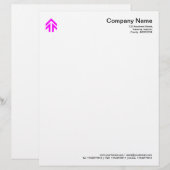 En-tête De Lettre Customisée Flèche - Magenta (Devant / Derrière)