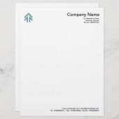 En-tête De Lettre Customisée Flèche - Vert océan (Devant / Derrière)