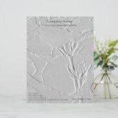 En-tête De Lettre Customisée Fleurs de Lotus/Graver en refief-Comme l'en-tête (Debout devant)