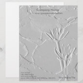 En-tête De Lettre Customisée Fleurs de Lotus/Graver en refief-Comme l'en-tête (Devant / Derrière)