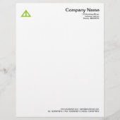 En-tête De Lettre Customisée Forme triangulaire 02 - Vert martien (Devant)