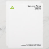 En-tête De Lettre Customisée Forme triangulaire 02 - Vert martien (Devant / Derrière)