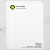 En-tête De Lettre Customisée Kaleidoscopic Mandala 036 (Devant / Derrière)