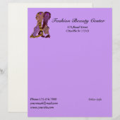 En-tête De Lettre Customisée La beauté de la mode (Devant / Derrière)