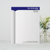 En-tête De Lettre Customisée Livre ouvert - Bleu 000066 (Debout devant)
