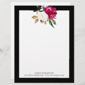 En-tête De Lettre Customisée Magnolia peinte (Devant / Derrière)