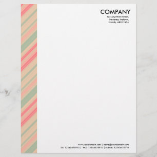 En-tête De Lettre Customisée Marge de couleur - Bandes 310515 (05)