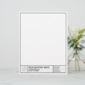 En-tête De Lettre Customisée Modèle de rédaction de cadre (Debout devant)