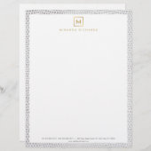 En-tête De Lettre Customisée Monogramme du logo de la boîte avec l'impression é (Devant / Derrière)