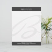 En-tête De Lettre Customisée Monogramme moderne et élégant (Debout devant)