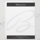 En-tête De Lettre Customisée Monogramme moderne et élégant (Devant / Derrière)