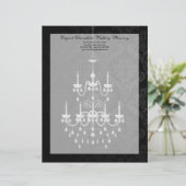 En-tête De Lettre Customisée Noir avec la silhouette blanche de lustre (Debout devant)