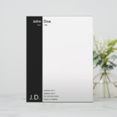 En-tête De Lettre Customisée noir professionnel/blanc (Debout devant)