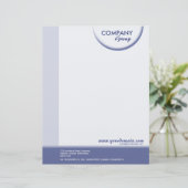 En-tête De Lettre Customisée Ombre du croissant - tons bleus (Debout devant)